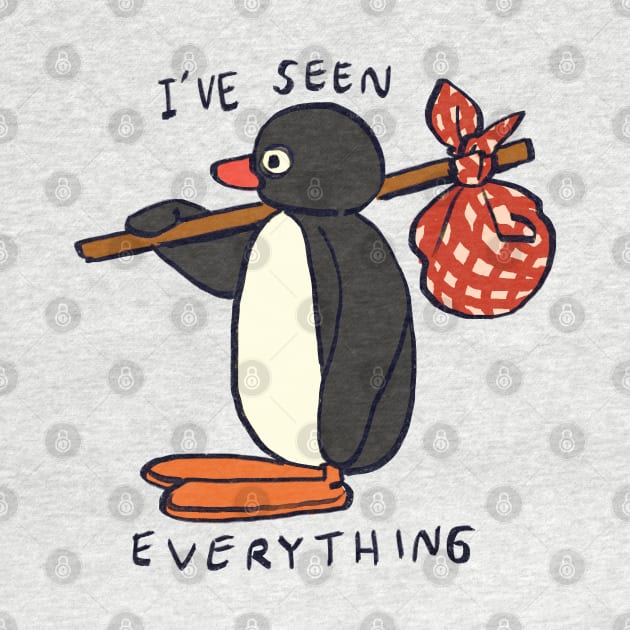 pingu penguin leaving / i've seen everything meme by mudwizard